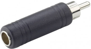 Adaptor Jack 6.3 mm Mama La RCA Tata Negru 
