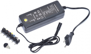 Alimentator Stabilizat Cu 6 Conectori 220 Volti Tensiune Reglabila 3 - 12 Volti 5 Amperi Maxim Negru 
