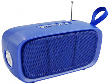 Boxa portabila elSales ELS-615 cu Bluetooth AUX USB cititor card lanterna radio FM incarcare solara albastru 
