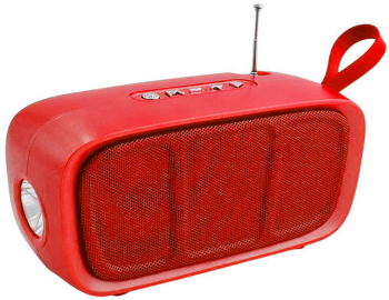 Boxa portabila elSales ELS-615 cu Bluetooth AUX USB cititor card lanterna radio FM incarcare solara rosu 