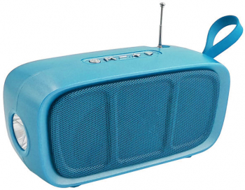 Boxa portabila elSales ELS-615 cu Bluetooth AUX USB cititor card lanterna radio FM incarcare solara turcoaz 