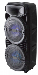 Boxa portabila elSales ELS-8803 cu Bluetooth USB card microfon telecomanda lumini party radio negru 