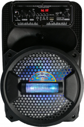 Boxa Portabila elSales ELS-A0-806A cu Bluetooth USB Microfon Cititor Card Telecomanda Lumini LED 
