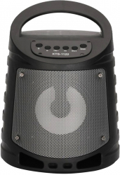 Boxa portabila elSales KTS-1122 cu Bluetooth USB card SD lumina LED radio FM gri 