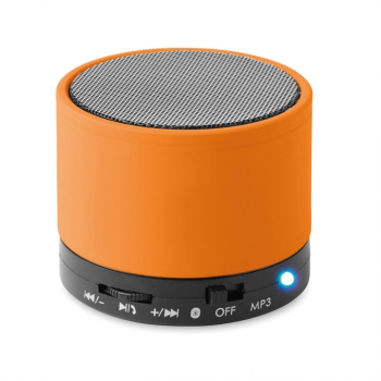 Boxa portabila metalica cilindrica Bluetooth Card Portocaliu 