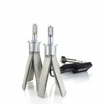 Set 2 LED-uri Auto Techstar® 8C D2S 30w 3000 Lumeni 6500K AUTO 12-24 Volti COB Radiator Aluminiu si 