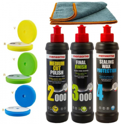 Set Menzerna bureti si paste de polisat 2000 3000 ceara KRF3/140 