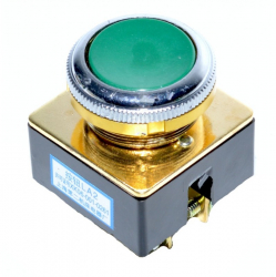 Buton motor apasare fara retinere elSales ELS-P119-LA2/V verde 