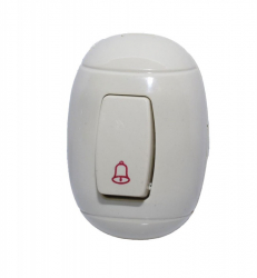 Buton oval pentru sonerie elSales ELS-BSO alb 