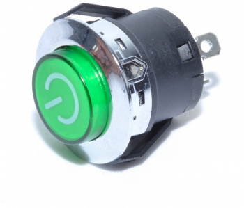 Buton prin Apasare cu Retinere elSales ELS-PB-AD1202 Dimensiuni 22X32mm Tensiune Alimentare 12 V Lumina LED Design Compact 