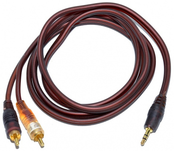 Cablu audio elSales ELS-J2RCA cu conector Jack 3 5mm tata-2 RCA Tata siliconat lungime 1.5 metri 