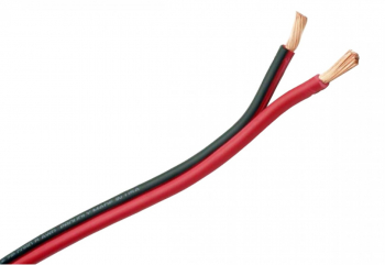 Cablu Audio Rosu-Negru 2 x 1.5 mm Premium Quality 1 Metru 