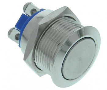Intrerupator fara retinere elSales ELS-ICR metalic diametru 19 mm 3 A 220 V normal deschis argintiu 