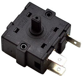 Intrerupator rotativ de calorifer elSales ELS-IRC 2 trepte 3 contacte 220 V negru 