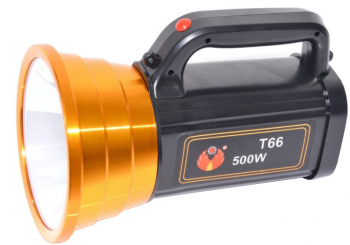 Lanterna cu LED Laser 500 W elSales ELS-T66 panou lateral 12 LED-uri T4 negru/auriu 