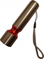 Lanterna Metalica Cu LED COB Putere 10 W Alimentare 3 Baterii AAA Rosu 