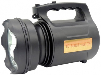Lanterna profesionala cu LED T6 30 W acumulator integrat negru 