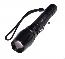 Lanterna Profesionala LED elSales ELS-XML 5 W Acumulatori inclusi 4 Moduri de iluminare Zoom Reglabil Incarcator inclus Design Compact Negru 