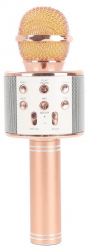 Microfon Karaoke Cu Bluetooth Si Boxa Incorporata Compatibil cu Orice Smartphone Acumulator Integrat Rose Gold