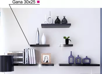 Polita negru lucios 30x25 GANA FY 11044-5 