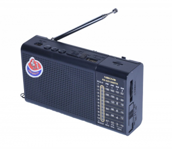 Radio portabil elSales ELS-A2120 cu panou solar si acumulator Bluetooth player USB card auxiliar lanterna negru 