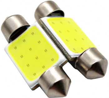 Set 2 LED-uri COB 41 mm elSales ELS-SLC pentru plafoniera portbagaj numar inmatriculare lumina alba tehnologie Intense Light 