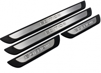 Set 4 protectii praguri din aluminiu compatibil cu ALFA ROMEO 156 1997-2007 S-Dizayn EDITION Line 