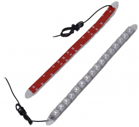 Set doua benzi cu DRL cu 16 LED-uri COB elSales ELS-DRL16 pentru autoturisme motociclete camioane lumina alb rece 