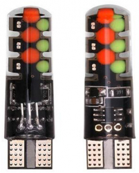 Set doua LED-uri auto tip W5W T10 RGB elSales ELS-T10B telecomanda inclusa 