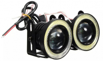 Set doua proiectoare auto elSales ELS-PA76 cu LED Angel Eyes cu putere 10W diametru 76 mm flux luminos 3200LM 