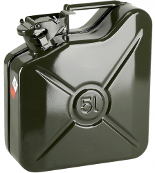 Canistra Combustibil 5L din Metal pentru Motorina sau Benzina Culoare Verde Militar