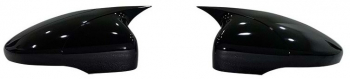 Set 2 Capace oglinda compatibile cu VW Golf 8 2020- Negru lucios Batman Style 