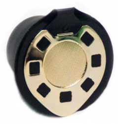 Capsula cafea Nespresso reincarcabila/lavabila capac negru/auriu Inox/plastic 