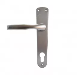 Maner usa interior Hoppe Milano cu sild pentru cilindru material aluminiu interax 90 mm culoare argintiu F1 