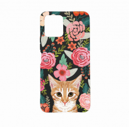 Husa Bestcase Compatibila Cu Nokia G22 Cat and Flowers Rezistenta la uzura B 638 