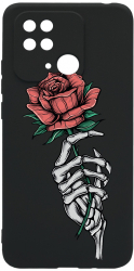 Husa Bestcase Compatibila Cu Xiaomi Redmi 10C Rose In Skeleton Hand prot cam c-B 1023 