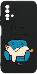 Husa Bestcase Compatibila Cu Xiaomi Redmi 9T Im Sick Of Everything prot cam c-B 1017 