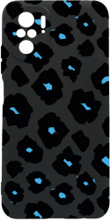Husa Bestcase Compatibila Cu Xiaomi Redmi Note 10 4G Blue Leopard Pattern prot cam c-B 1039 