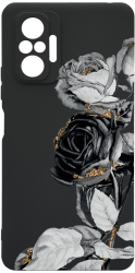Husa Bestcase Compatibila Cu Xiaomi Redmi Note 10 Pro Max Black Rose prot cam c-B 990 