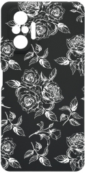 Husa Bestcase Compatibila Cu Xiaomi Redmi Note 10 Pro Max Black Roses prot cam c-B 1045 