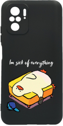 Husa Bestcase Compatibila Cu Xiaomi Redmi Note 10S Im Sick Of Everything prot cam c-B 999 