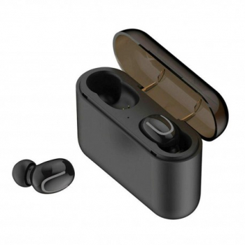 Casti Wireless Q32 TWS Techstar® Bluetooth 5.0 Conexiune Instanta Waterproof IPX5 1500mAh Touch Negru 