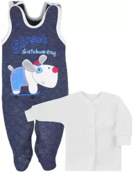 Compleu 2 piese salopeta si bluza pentru baieti Koala Street 05-788-80 Bleumarin 