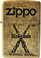 Bricheta metalica clasica Zippo model Rio Grande auriu