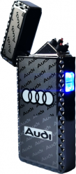 Bricheta metalica cu arc electric elSales Audi Design incarcare USB negru 