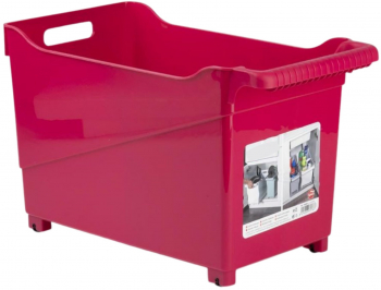 Cutie depozitare cu role 24 x 45 x 27 5 cm roz Assort Classic