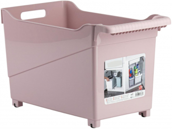 Cutie depozitare cu role 24 x 45 x 27 5 cm roz Surt Vrm 
