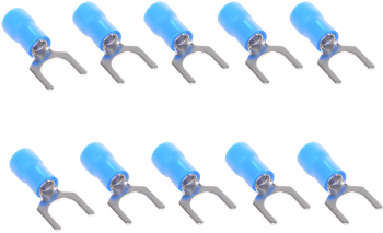 Set 10 bucati papuci electrici 4 mm tip furca elSales ELS-PEF4 albastru 