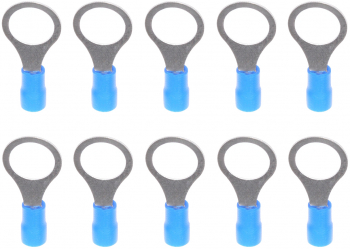 Set 10 bucati papuci electrici izolati cu diametrul 4 mm tip inel elSales ELS-PEI4 albastru 