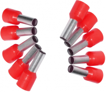 Set 10 bucati pin terminal pentru cablu E1008 elSales ELS-E1008 rosu 